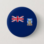 Vlag op de Falklandeilanden Ronde Button 5,7 Cm (Voorkant)