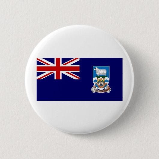 Vlag op de Falklandeilanden Ronde Button 5,7 Cm (Voorkant)