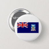 Vlag op de Falklandeilanden Ronde Button 5,7 Cm (Voorkant /achterkant)