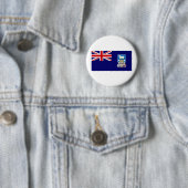 Vlag op de Falklandeilanden Ronde Button 5,7 Cm (In situ)