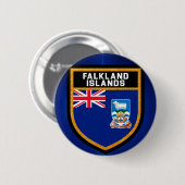 Vlag op de Falklandeilanden Ronde Button 5,7 Cm (Voorkant /achterkant)