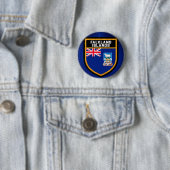Vlag op de Falklandeilanden Ronde Button 5,7 Cm (In situ)