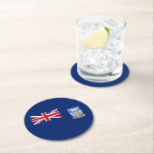 Vlag op de Falklandeilanden Ronde Kartonnen Onderzetter (Insitu)