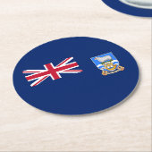 Vlag op de Falklandeilanden Ronde Kartonnen Onderzetter (Gebogen)