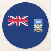 Vlag op de Falklandeilanden Ronde Kartonnen Onderzetter (Voorkant)
