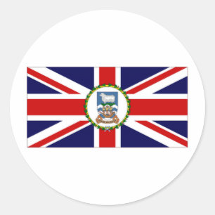Vlag op de Falklandeilanden Ronde Sticker