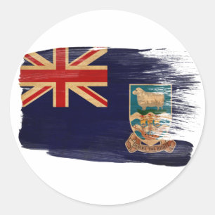 Vlag op de Falklandeilanden Ronde Sticker