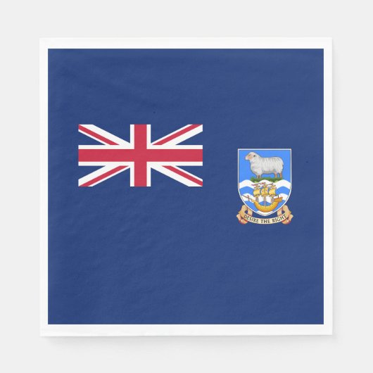 Vlag op de Falklandeilanden Servet (Voorkant)