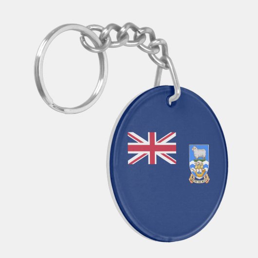 Vlag op de Falklandeilanden Sleutelhanger (Voorkant Links)