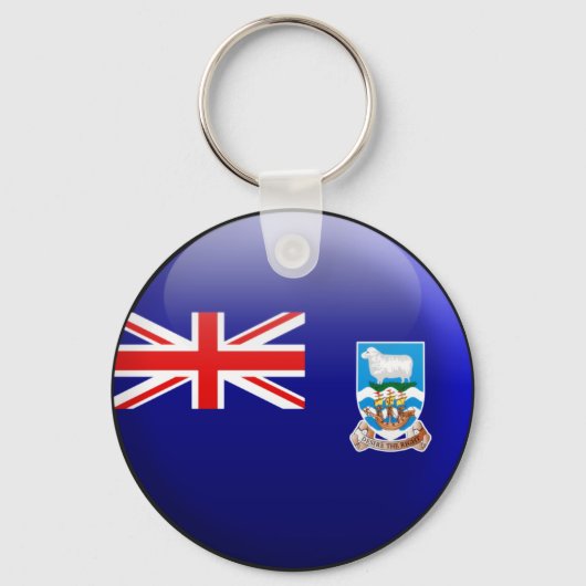 Vlag op de Falklandeilanden Sleutelhanger (Voorkant)