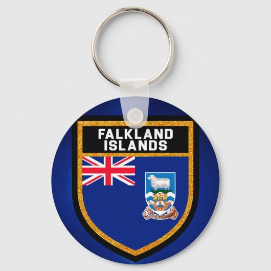 Vlag op de Falklandeilanden Sleutelhanger (Voorkant)