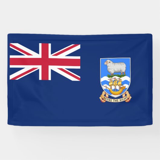 Vlag op de Falklandeilanden Spandoek (Horizontaal)