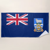 Vlag op de Falklandeilanden Strandlaken (Voorkant)