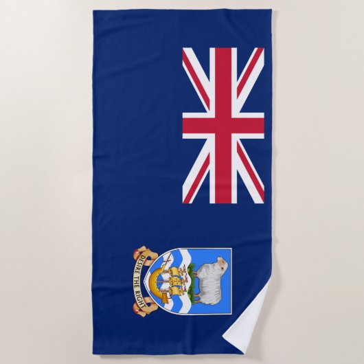 Vlag op de Falklandeilanden Strandlaken (Voorkant)