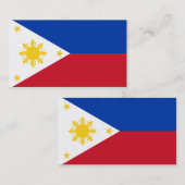 Vlag op de Filippijnse Visitekaartjes (Voorkant / Achterkant)