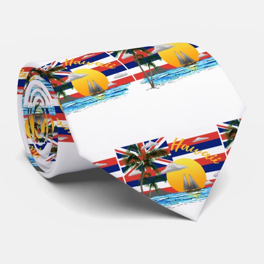 Vlag op de Hawaiiaanse eilanden Stropdas (Opgerold)