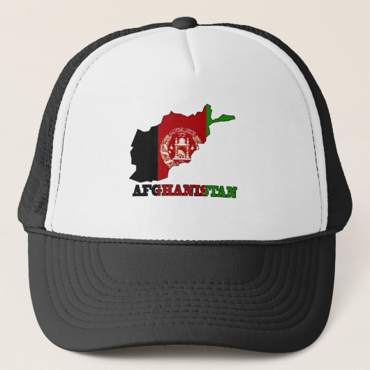 Vlag op de kaart van Afghanistan Trucker Pet (Voorkant)