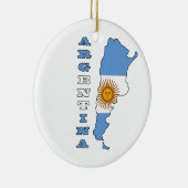Vlag op de kaart van Argentinië Keramisch Ornament (Rechts)
