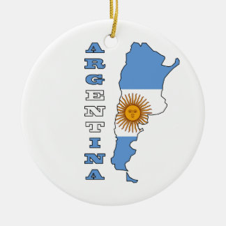 Vlag op de kaart van Argentinië Keramisch Ornament