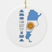 Vlag op de kaart van Argentinië Keramisch Ornament (Achterkant)