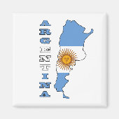 Vlag op de kaart van Argentinië Magneet (Voorkant)