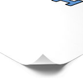 Vlag op de kaart van Argentinië Poster (Hoek)