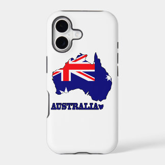 Vlag op de kaart van Australië