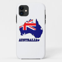 Vlag op de kaart van Australië