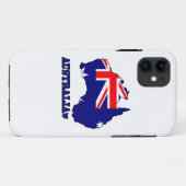 Vlag op de kaart van Australië Case-Mate iPhone Case (Achterkant (horizontaal))