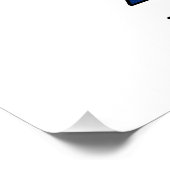 Vlag op de kaart van Belize Perfect Poster (Hoek)