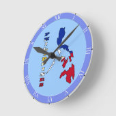 Vlag op de kaart van de Filipijnen Ronde Klok (Hoek)