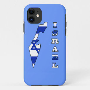 Vlag op de kaart van Israël iPhone 11 Hoesje