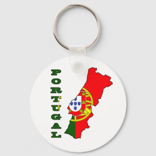 Vlag op de kaart van Portugal Sleutelhanger