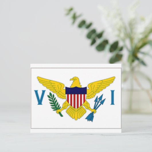 Vlag op de Maagdeneilanden Briefkaart (Staand voorkant)