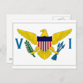 Vlag op de Maagdeneilanden Briefkaart (Voorkant / Achterkant)