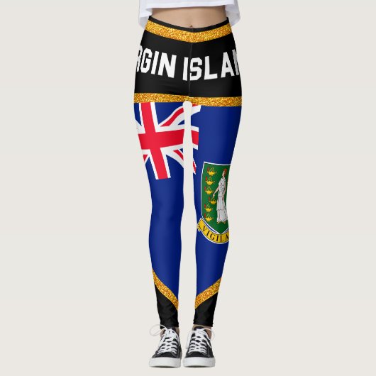 Vlag op de Maagdeneilanden Leggings (Voorkant)