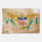 Vlag op de Maagdeneilanden Theedoek (Horizontaal)