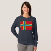 Vlag op de Orkney Islands T-shirt (Voorkant volledig)