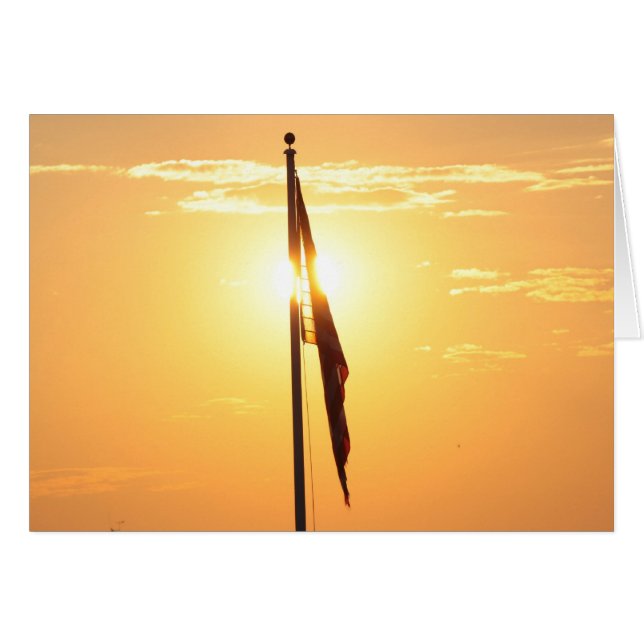 Vlag op de Sunrise Card (Voorkant Horizontaal)