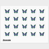 Vlag op de Torres Strait Islands Butterfly Vierkante Sticker (Vel)