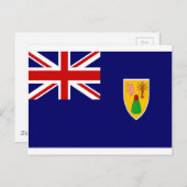 Vlag op de Turks- en Caicoseilanden Briefkaart (Voorkant / Achterkant)