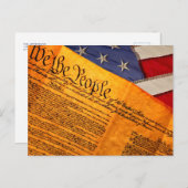 Vlag op de vierde dag van de onafhankelijkheidsdag feestdagenkaart (Voorkant / Achterkant)