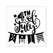 Vlag op de vierde dag van de Onafhankelijkheidsdag Zelfinktende Stempel (Design)