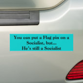 Vlag op een socialistische Bumpersticker (Op auto)