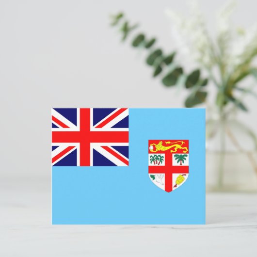 Vlag op Fiji Island Briefkaart (Staand voorkant)