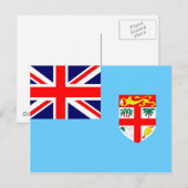 Vlag op Fiji Island Briefkaart (Voorkant / Achterkant)