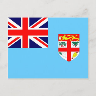 Vlag op Fiji Island Briefkaart