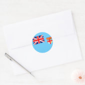 Vlag op Fiji Island Ronde Sticker (Envelop)