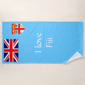 Vlag op Fiji Island Strandlaken (Voorkant)