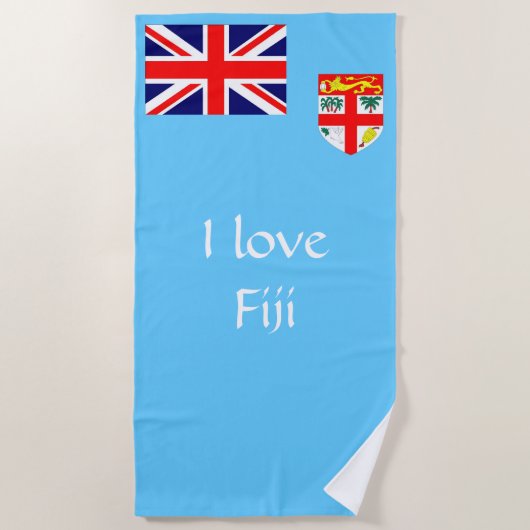 Vlag op Fiji Island Strandlaken (Voorkant)